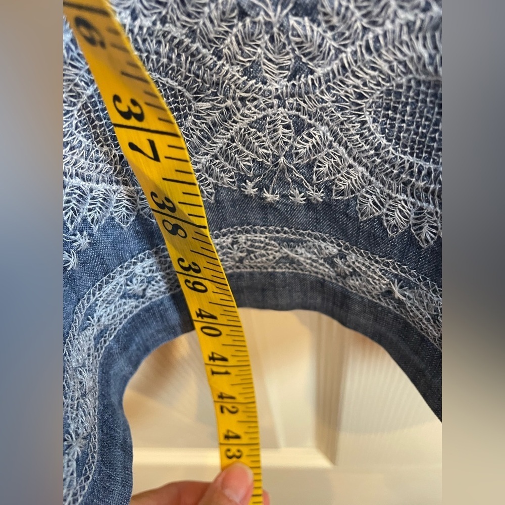 J Jill embroidered Blue Denim Dress Tunic 2x - Picture 9 of 12